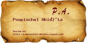Pospischel Abiáta névjegykártya